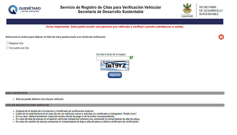 verificación Querétaro 1